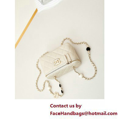 Chanel Lambskin, Resin  &  Gold-Tone Metal Clutch with Chain Bag AP3213 Beige 2025